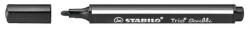 STABILO Filctoll, 1, 5-2 mm, rugós hegy, STABILO ˝Trio Scribbi˝, fekete