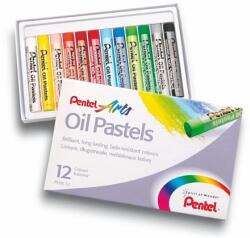 Pentel Olajpasztell kréta, PENTEL, ˝Arts˝, 12 különböző szín