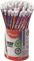 Maped Grafitceruza radírral ceruzatartó, HB, háromszögletű, MAPED ˝Black`Peps Navy˝