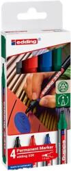 edding Alkoholos marker készlet, 1-5 mm, vágott, EDDING ˝330˝, 4 különböző szín