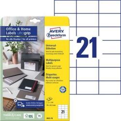 Avery-Zweckform Etikett, univerzális, 70x42, 3 mm, AVERY ZWECKFORM, 210 etikett/csomag