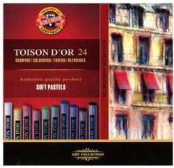 KOH-I-NOOR Porpasztell-kréta, puha, KOH-I-NOOR ˝Toison 8514/24˝, 24 különböző szín