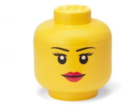 LEGO Tárolódoboz, fej, nagy, LEGO, Girl - innoreal