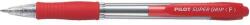 Pilot Golyóstoll, 0, 22 mm, nyomógombos, PILOT ˝Super Grip˝, piros