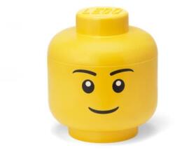 LEGO Tárolódoboz, fej, nagy, LEGO, Boy - innoreal