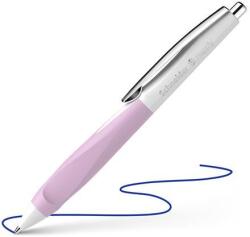 Schneider Golyóstoll, 0, 5 mm, nyomógombos, fehér-rózsaszín tolltest, SCHNEIDER ˝Haptify˝, kék
