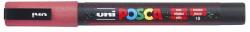 uni Dekormarker, 0, 9-1, 3 mm, UNI˝Posca PC-3ML˝, fényes piros