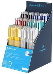 Schneider Golyóstoll display, 0, 5 mm, nyomógombos, SCHNEIDER ˝K15˝, kék