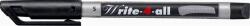 STABILO Alkoholos marker, 0, 4 mm, kúpos, STABILO ˝Write-4-all˝, fekete
