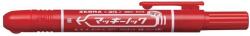Zebra Alkoholos marker, 1, 3 mm, nyomógombos, ZEBRA ˝Mckie Retractable˝, piros