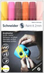 Schneider Dekormarker készlet, akril, 2 mm, SCHNEIDER ˝Paint-It 310˝, 6 különböző szín
