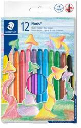 STAEDTLER Zsírkréta, kitekerhető, STAEDTLER ˝Noris® 221˝, 12 különböző szín