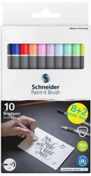 Schneider Ecsetirón készlet, hajlékony heggyel, SCHNEIDER ˝Paint-It 070˝, 10 különböző szín