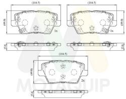 MOTAQUIP Set placute frana MOTAQUIP LVXL2050 (LVXL2050)