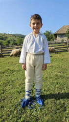 Ie Traditionala Itari Pantaloni Crem Grosi