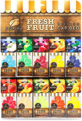 Paloma Set 90 Odorizante Auto Paloma Gold Fresh Fruit, Display cu Arome Fructate Mixte (MCT-LST-GLB_P11100N)