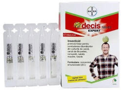 Bayer Decis Expert 100 EC - Insecticid Piretroid de Contact si Ingestie - Cereale, Pomi Fructiferi, Legume, Vita de Vie, Bayer 2.5ML