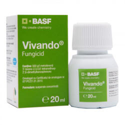 BASF Fungicid Vivando - Metrafenona 500 g/l - Vita de Vie - Fainare - BASF 20ML