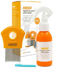 Elysium Hess fejtetű és serke elleni spray fém tetűfésűvel és tisztítókefével 100 ml
