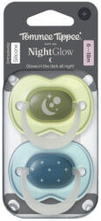 Tommee Tippee NightGlow éjszakai nyugtató cumi sterilizáló tokkal 6-18 hó 2 db