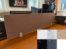 Perfect Acoustic Bilnora asztal elválasztó hangelnyelő panel 120x30x1.2cm - 1 fehér , L Clip