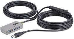 StarTech U01043-USB-EXTENDER, USB 3.2 Gen 1 (3.1 Gen 1) Type-A, USB 3.2 Gen 1 (3.1 Gen 1) Type-A, 5000 Mbit/s, Fekete, Ezüst, Műanyag, Újrahasznosított polivinil-klorid (rPVC) (U01043-USB-EXTENDER)
