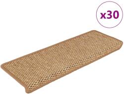 vidaXL 30 db lépcsőszőnyegek öntapadós szizál kinézetű 65x21x4 cm 3365889 (3365889)