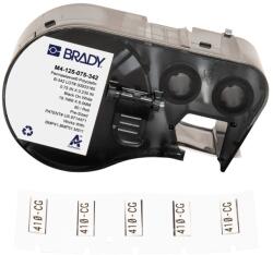 Brady M4-125-075-342 / 170721, 19.05 mm x 5.97 mm, poliolefin, fekete nyomtatás / fehér háttér (170721)