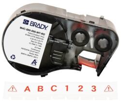 Brady M4C-500-595-WT-RD / 170819, 12.70 mm x 7.62 m, Vinyl, piros nyomtatás / fehér háttér (170819)