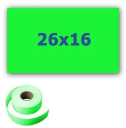 CDRmarket Árcímkék címkézőfogóhoz, téglalap alakú, 26 mm x 16 mm, 700 db, jelzőzöld (ETRL-26x16-green2)