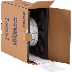 Brady LSZH-750-2-WT / 141262, címkék, THT Low Smoke Halogen Free Permasleeve vezetékjelölő hüvelyek, 50.80 mm x 31.40 mm (141262)
