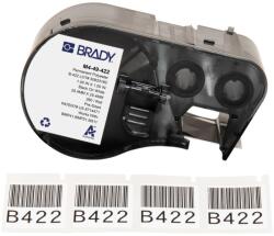 Brady M4-49-422 / 170739, 25.40 mm x 25.40 mm, Poliészter, fekete nyomtatás / fehér háttér (170739)