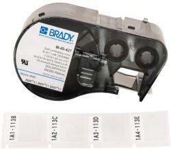 Brady M4-135-427-AW / 170748, 6.35 mm x 27.94 mm, Vinyl, fekete nyomtatás / fehér háttér (170748)
