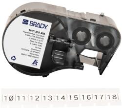 Brady M4C-318-498 / 170783, 8.08 mm x 4.88 m, Vinyl, fekete nyomtatás / fehér alap (170783)