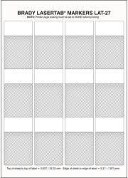 Brady LAT-27-361-1 / 029766, LaserTab lézernyomtatható címkék, 47.63 mm x 80.44 mm (29766)
