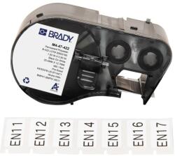 Brady M4-47-422 / 170738, 25.40 mm x 12.70 mm, Poliészter, fekete nyomtatás / fehér háttér (170738)