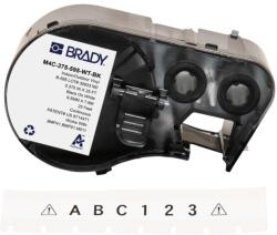 Brady M4C-375-595-WT-BK / 170843, 9.53 mm x 7.62 m, Vinyl, fekete nyomtatás / fehér háttér (170843)