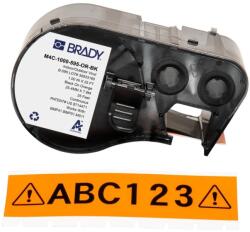 Brady M4C-1000-595-OR-BK / 170835, 25.40 mm x 7.62 m, Vinyl, fekete nyomtatás / narancssárga háttér (170835)