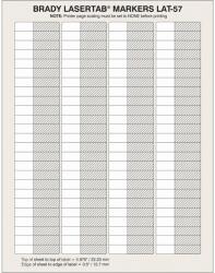 Brady LAT-57-361-2.5 / 089402, LaserTab lézernyomtatható címkék, 9.53 mm x 45.72 mm (89402)