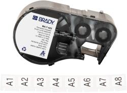 Brady M4-7-422 / 170735, 12.70 mm x 12.70 mm, poliészter, fekete nyomtatás / fehér háttér (170735)
