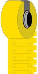 Brady BM-3-7599-YL-R / 312139, Bulk Rapido vezetékjelölő címkék, 25.00 mm x 5.70 mm (312139)