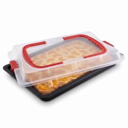 Dr. Oetker Tava de copt Dr. Oetker Bake Go 42 x 30 cm, neagra, cu transporthauba (1512747)