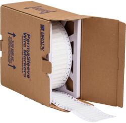 Brady LSZH-187-2-WT / 141222, címkék, THT Low Smoke Halogen Free Permasleeve vezetékjelölő hüvelyek, 50, 80 mm x 8, 50 mm (141222)