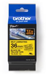 Brother TZ-SL661 / TZe-SL661 Pro szalag, 36mm x 8m, fekete nyomtatás / sárga háttér, eredeti szalag (TZESL661)