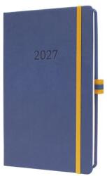 Sigel Agendă, format A5, săptămânală, 2027, copertă rigidă, SIGEL „Linescape, albastru-galben (L2702)