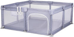 Chipolino Tarc de joaca Chipolino Sienna 150x150 cm Grey cu Intrare Laterala, Panouri din Plasa si Inele de Sprijin, 1-5 ani (KOISI0251GY)