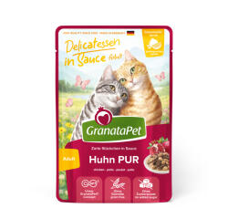 GranataPet 24x100g GranataPet Delicatessen szószban Csirke pur nedves macskatáp