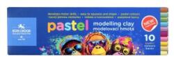 KOH-I-NOOR Plastilina, Diverse Culori, Pastel, 200 g, 10 Bucati (KH-K1315 S1011)