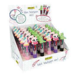 ONLINE Display golyóstoll Online 4 színű mini eldobható vegyes (82075)
