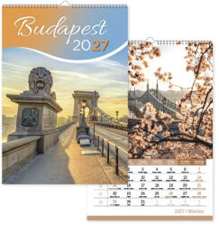 PD Calendar Naptár fali pd Budapest 21x30 cm 2027